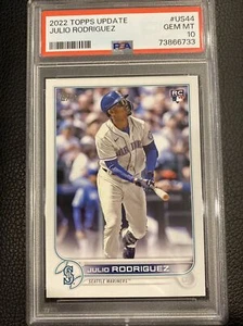 JULIO RODRIGUEZ 2022 Topps Update US44 RC Rookie PSA 10 GEM MT Seattle Mariners - Picture 1 of 2