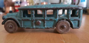 Antiker Gusseisen Spielzeug Bus blau Originallack - Bild 1 von 11