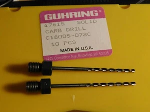 1/4-28 THREADED DRILL BIT -=- 0.078" 10 pcs - Picture 1 of 1