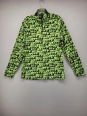 City Streets 男式羊毛套衫上衣绿色灰色小号 S 1/3 拉链长袖 — 第 1/4 张图片