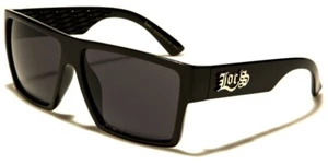 Gafas de sol Locs Gangsta tonos hardcore top plano para hombre motociclista lentes negras oscuras - Imagen 1 de 1