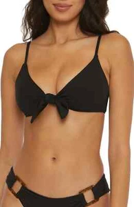 Becca Women's Modern Edge Buckle Reversible Bikini Top Size Small - Picture 1 of 2