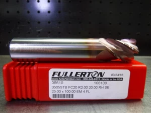 Fullerton Tool 20mm Solid Carbide Endmill 4 Flute 35610 (LOC1103D) - Picture 1 of 5