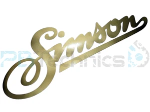 2x Aufkleber Tank Simson S51 S50 S70 S53 S83 Gold Metallic 20 cm - Imagen 1 de 1