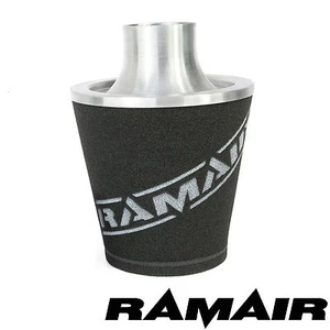 RamAir - Filtro aire inducción mediano universal - Aluminio - Cuello 70mm -Plata - Imagen 1 de 2