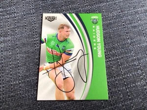 Hudson Young Canberra Raiders Signed 2024 Elite Nrl Trading Card NSW # - Picture 1 of 1