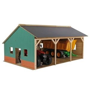 1/16 Farm Machinery 3 Bay Shed Equipment Barn Implement Building Storage 610340 - Picture 1 of 4