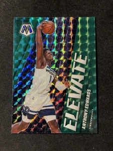 Anthony Edwards RC 2020-21 Panini Mosaic ELEVATE #12 - GREEN MOSAIC PRIZM - Picture 1 of 2