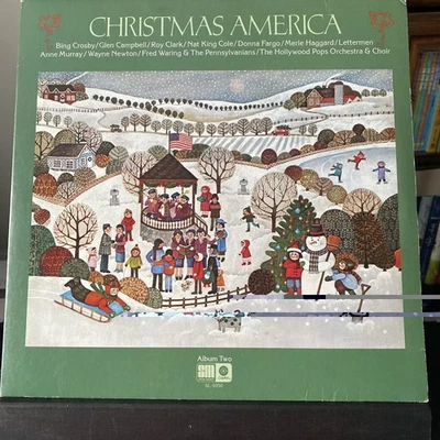 🎅🏼 Christmas America {Merle Haggard The Lettermen} (1974, Vinyl LP) *$12.25* - Image 1 of 4