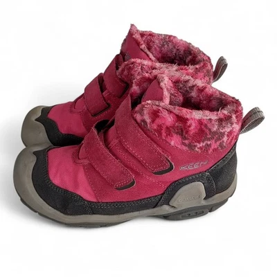 Keen Girls Knotch Chukka Boots Size 1 Pink Gray - Image 1 of 4