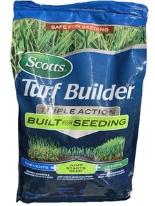 Scotts Turf Builder Triple Action New Lawn Seeding Fertilizer 1,000 sq ft 4.3 lb - Picture 1 of 15