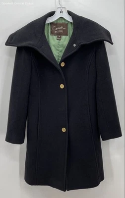 Coach Women's Black Wool Coat - Size M - Image 1 of 4
