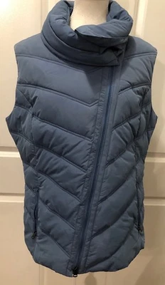 NWT BONITA WOMENS QUILTED PUFFER VEST SIZE XL BLUE FULL ZIP - Image 1 of 4