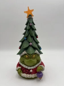 Jim Shore The Grinch with Lit Star Christmas Tree Hat Figurine - Picture 1 of 4