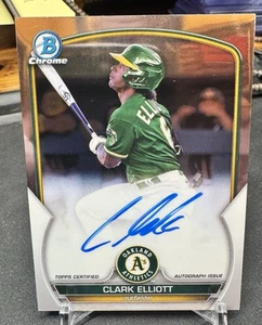 Clark Elliott 2023 Bowman Chrome Prospect Auto #CPA-CEL Oakland Athletics - Picture 1 of 2