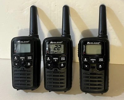 Lote de 3x: Midland X-Talker T10A Walkie Talkie Radios Clips de Cinturón Bidireccionales Negro Foto 1 de 4