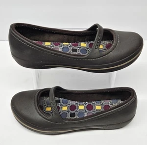 CROCS Crocband Flats Womens Size 8 Brown Slip On Mary Jane Shoes - Picture 1 of 7