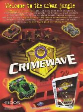 Original 1996 Sega Saturn CRIMEWAVE Crime Wave video game print ad page 