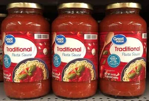 3 VASI salsa pasta spaghetti tradizionale grande valore 3 ct 24 oz barattolo pomodoro gomito - Foto 1 di 5