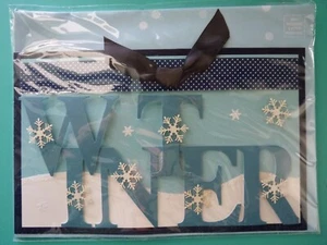 Embellished Christmas Greeting Card For Anyone Dimensional Glitter Burgoyne - Picture 1 of 3