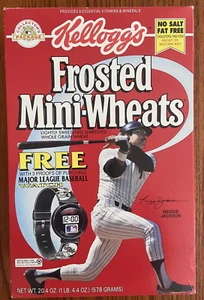 Kellogg's Frosted Mini-Wheats  Reggie Jackson - 20.4 oz  (Empty Box) 1992 - Picture 1 of 6