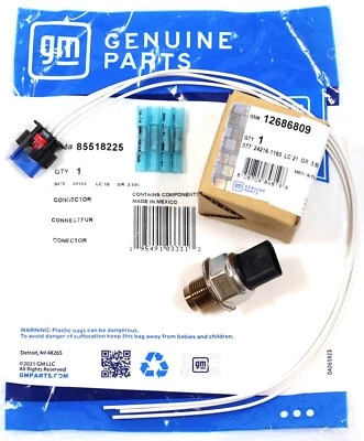 Genuine GM Fuel Rail Pressure Sensor & Connector Kit for 2017-2025 L5P Duramax - Image 1 of 4