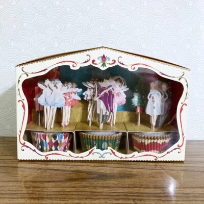 The Nutcracker Cupcake Kit w Stage Topper Party Pick Christmas Bake Cup Liners - Image 1 of 4
