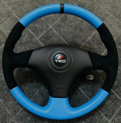 TRD Customised blue STEERING for Toyota Supra, Celica GT, MR2 SPYDER, JZA80 - Image 1 of 4