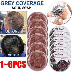 5/6x Darkening Shampoo Bar Soap Hair Shampoo Gray Hair Reverse Polygonum Essence - Picture 1 of 23