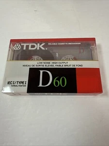 Cintas de casete de audio en blanco TDK D60 IEC I TIPO I alto rendimiento nuevo sesgo normal - Imagen 1 de 2