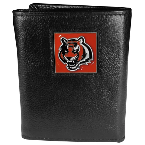 Siskiyou Sports NFL Men's Cincinnati Bengals Genuine Leather Tri-fold Wallet Cover