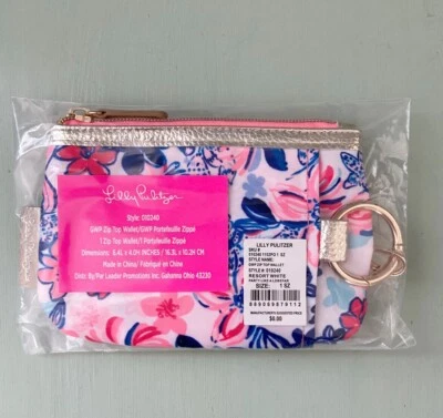 Cartera Muñequera Lilly Pulitzer Cremallera Superior Resort Blanca Fiesta Como una Langosta K10 Foto 1 de 3