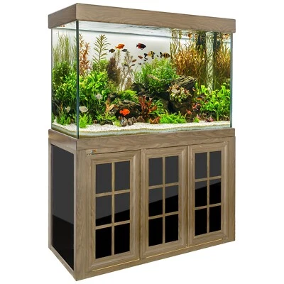 145-Gallon Tempered Glass Aquarium – Darkwood Complete All-in-One Setup - Image 1 of 4