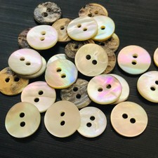 Lot 1000 18L 7/16" 11.4 Natural Real Pearl Shell Shirt Button Wholesales Crafts