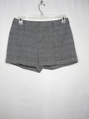 PANTALONES CORTOS DAISY FUENTES MULTICOLOR A CUADROS FRENTE PLANO 4" ENTREPIERNA CON PUÑOS TALLA 10 #Y841 Foto 1 de 2