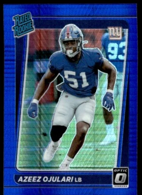 2021 Donruss Optic BLUE PRIZM Azeez Ojulari Rookie New York Giants #273 - Image 1 of 2