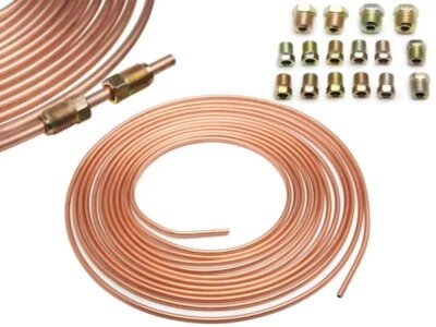 10m Bremsleitung Bremsrohr 4,75mm Nickel Kupfer Bördelwerkzeug 16x Verschraubung - Bild 1 von 4