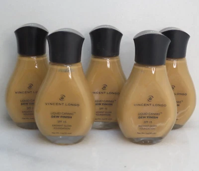 VINCENT LONGO LIQUID CANVAS SPF15 RADIANT GLOW FOUNDATION GOLDEN ORIENTAL 9 5PCS - Image 1 of 3