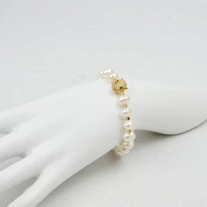 Pulsera de perlas de cristal de agua dulce joyería para mujer dama accesorio de fiesta - Imagen 1 de 4