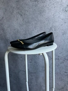 Zapatos de vestir mocasines para mujer Lauren Ralph Lauren sin cordones RLL cuero negro talla 6,5B - Imagen 1 de 23