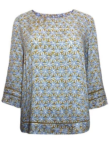 *MISTRAL* TOP/TUNICA STAMPA FLOREALE BLU/VERDE/BIANCO **NUOVO** - Foto 1 di 3