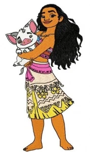 MACCHINA RICAMO DISEGNI USB - DISNEY'S MOANA DESIGNS 4X4 & 5X7 PUA MAUI BAMBINI - Foto 1 di 4