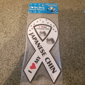 Rarität - "I Love My Japanese Chin" Band Auto Magnet - Neu in Verpackung - Bild 1 von 1