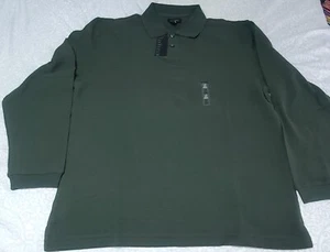 Van Heusen Golf Polo Shirt L Green Long Sleeve New Unused - Picture 1 of 3