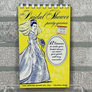 Vintage Bridal Shower Party Spiele Spiralheft Papierspiele Buch Leister Spiel - Bild 1 von 8