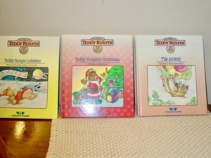 Vintage 1985 Worlds of Wonder 3"TEDDY RUXPIN" Books LULLABIES AIRSHIP  CHRISTMAS - Bild 1 von 4