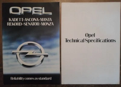 OPEL RANGE orig 1980 UK Mkt Sales Brochure - Monza Senator Manta Ascona Kadett  - Image 1 of 4