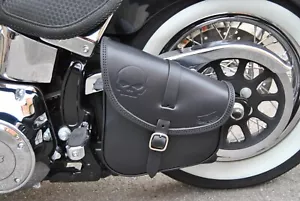 SWINGARM LEATHER BAG FOR HD SOFTAIL 2000-2025 FATBOY, STREET BOB, FAT BOB - Picture 1 of 6