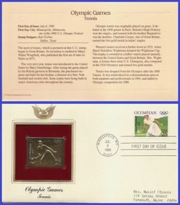 USA2 #2498 ADDR GOLDEN REPLICA FDC Hazel Wightman Olimpics Tennis - Picture 1 of 1