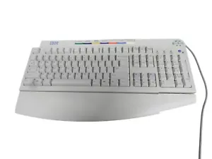 IBM KB-9930 White PS 2 Multimedia PC Keyboard Vintage - NOS w/ Box & Hand Rest - Picture 1 of 8